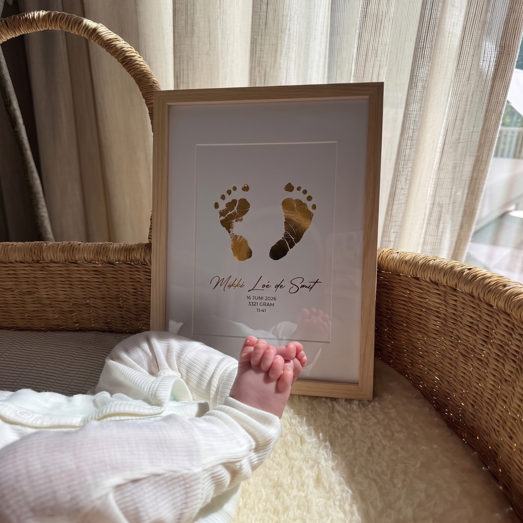 Baby hand- & voetafdruk met foliedruk
