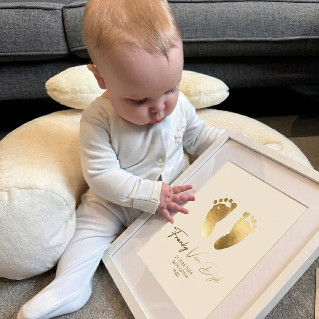 Baby Hand- und Fußabdruck Erinnerung mit Folienprägung sjeize ssss