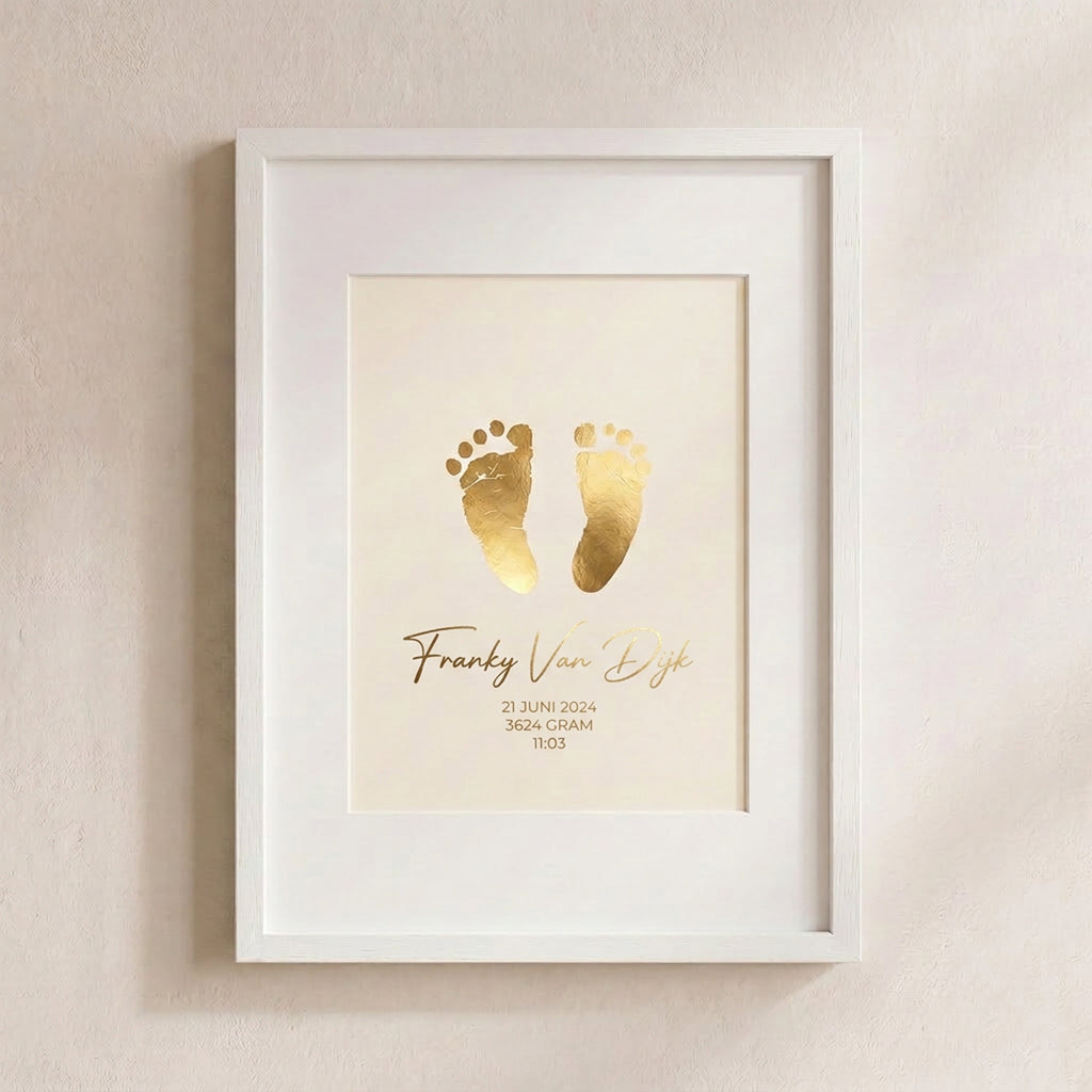 Baby Hand- und Fußabdruck Erinnerung mit Folienprägung sjeize ssss