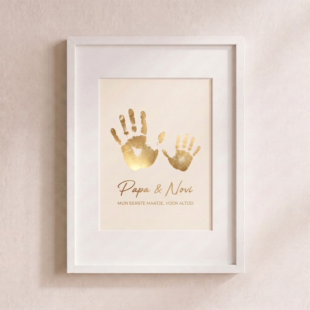 Ouder & Baby hand- & voetafdruk met foliedruk