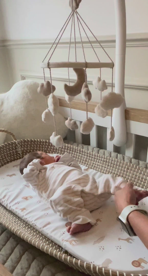Baby hand- en voetafdruk kunstwerk met foliedruk